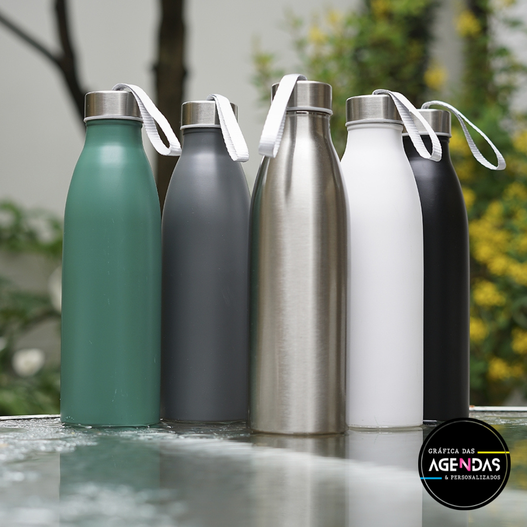 Garrafa Trail 750ml - Inox com Tampa Rosqueável